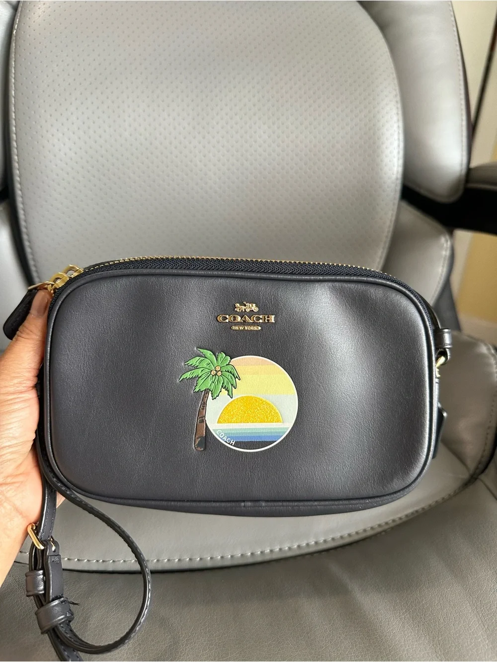 Coach sleek black
